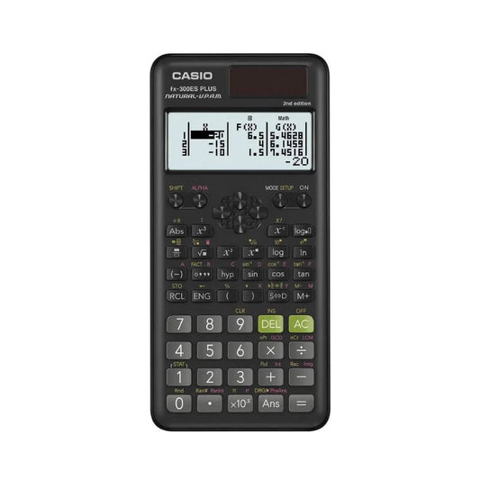 Calculadora científica Casio FX-300ES Plus 2da Edición en color negro con pantalla natural - Officemate