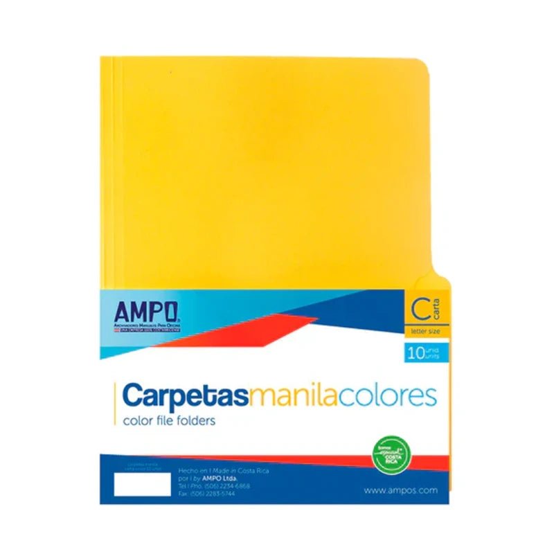 Carpetas Manila Colores Surtido (Folders)  10/1 - AMPO