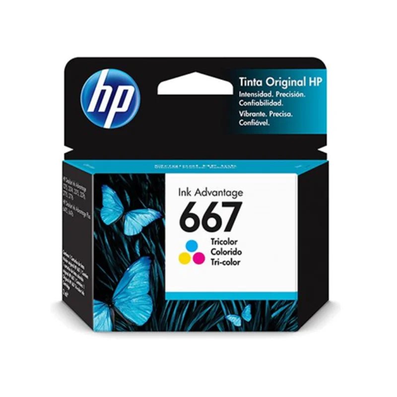 Cartucho de tinta HP 667 tricolor original 3YM78AL Ink Advantage para impresoras HP compatibles - Officemate