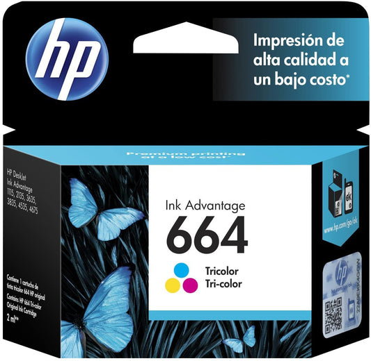 Cartucho tinta HP 664 tricolor original F6V28AL Ink Advantage