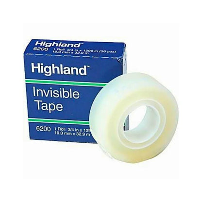 Cinta adhesiva mágica 3/4" Highland invisible para oficina - Officemate