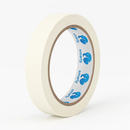 Cinta masking tape blanca Smarty 3/4"  x 25 yds sobre fondo blanco, Officemate