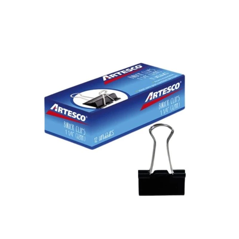 Clips Binder 1-1/4" (32 mm) - 12 Unidades - Artesco