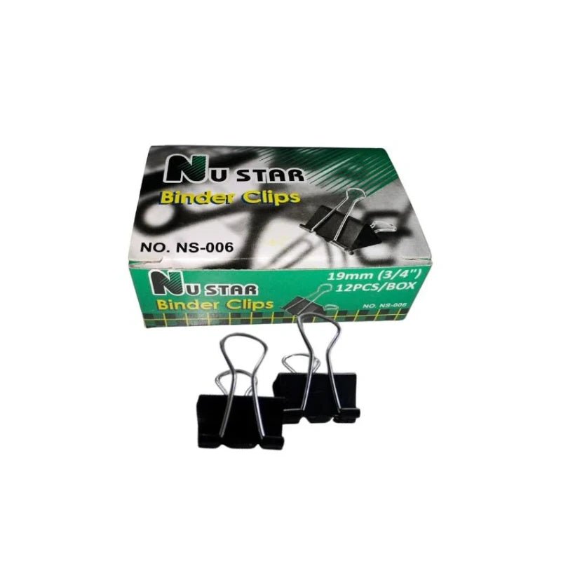 Clips Binder 3/4" (19 mm) - 12 Unidades | Nustar
