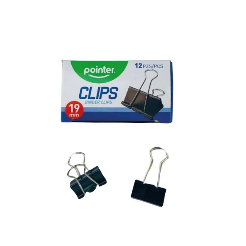 Clips Binder 3/4" (19 mm) - 12 Unidades | Pointer