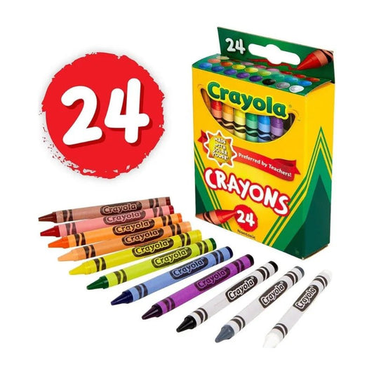 Crayones de colores clásicos Crayola 24 unidades para dibujo y manualidades - Officemate