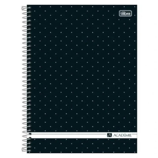 Cuaderno Cátedra Académica Tilibra negro de 10 divisiones