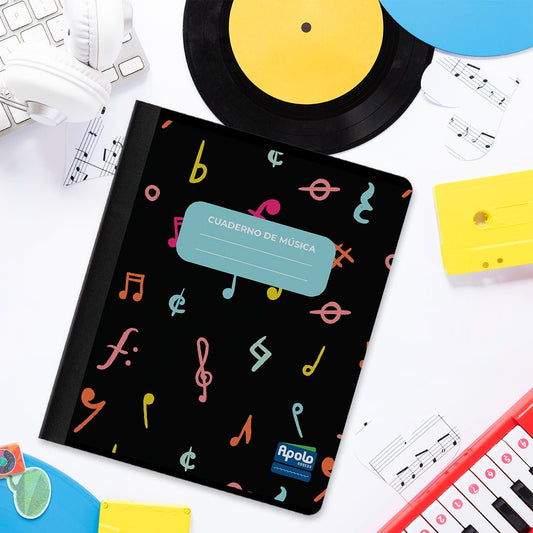 Cuaderno Pentagramado para Música - Apolo