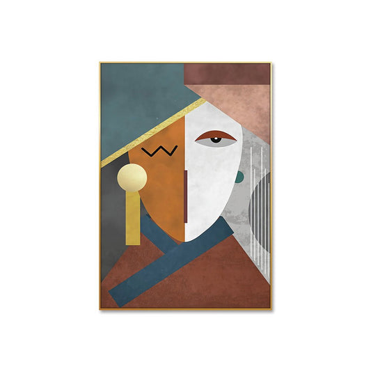 Utiliza tonos suaves y terrosos, con una línea dorada diagonal y un círculo dorado que podría interpretarse como un adorno. Este cuadro sería una adición estética ideal para cualquier oficina, aportando un toque de sofisticación y creatividad al espacio. Su diseño moderno y colorido puede inspirar pensamientos innovadores y promover un ambiente de trabajo positivo. Además, su esquema de color neutro asegura que se mezclará bien con la mayoría de los estilos de decoración de oficinas.
