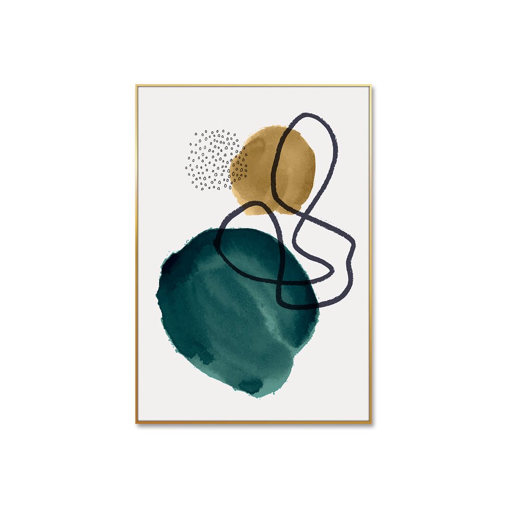 Este cuadro de arte abstracto, con su diseño minimalista y paleta de colores calmantes, aportará un toque de sofisticación y elegancia a tu oficina o sala de espera. Sus elementos prominentes, un borrón de color verde oscuro y un borrón marrón dorado, se destacan contra el fondo blanco, creando un contraste visual atractivo. ¡No pierdas la oportunidad de transformar tu espacio! Adquiérelo ahora en Officemate.