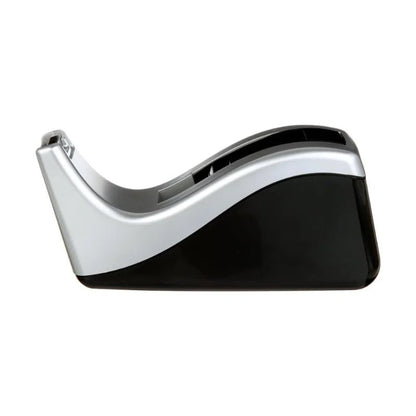 Dispensador de cinta Scotch plateado y negro de escritorio 3M – Officemate