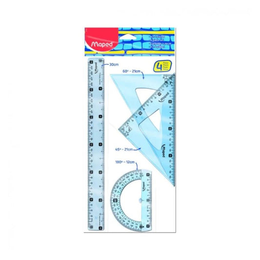 Estuche Geométrico 30 cm de 4 Piezas - Maped