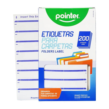 Etiquetas para Folder, Azul, 200 pcs - Pointer