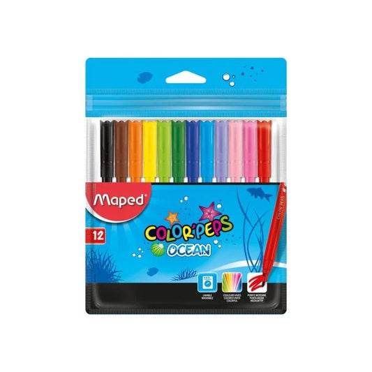 Juego de Marcadores Color Peps Ocean 12/1 - Maped