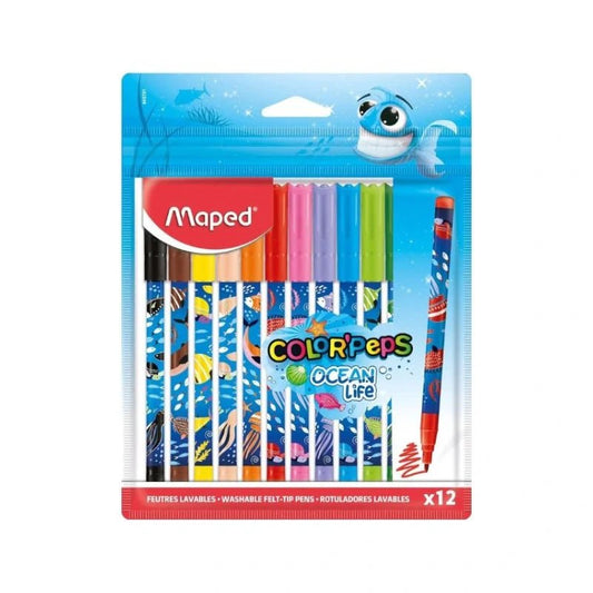 Juego de Marcadores Color Peps Ocean Life 12/1 - Maped