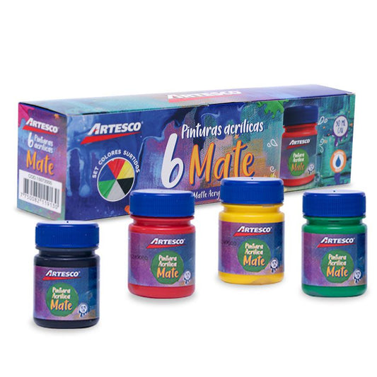Juego de Pintura Acrilica Mate 6/1 - Artesco