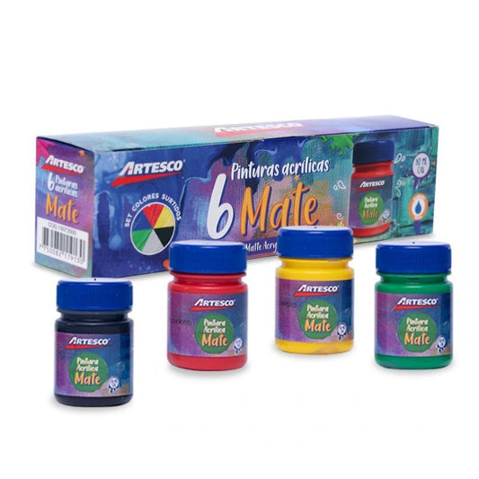 Juego de Pintura Acrilica Mate 6/1 - Artesco