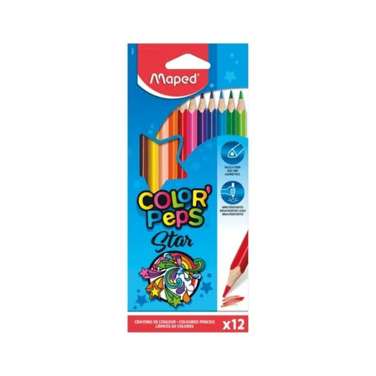 Lápices de colores Maped Color Peps Star 12 unidades para colorear - Officemate