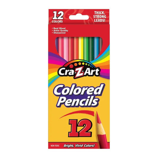Lápices de colores surtidos Cra-Z-Art 12 unidades para dibujo y manualidades - Officemate