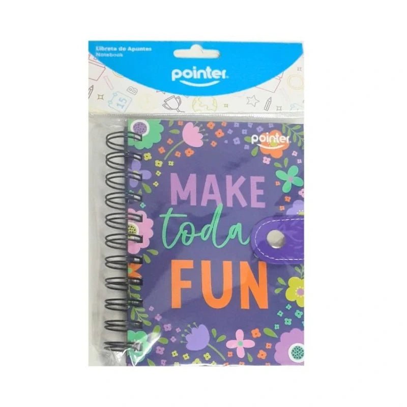 Libreta Espiral 4x6 con Broche - Diseños Variados | Pointer
