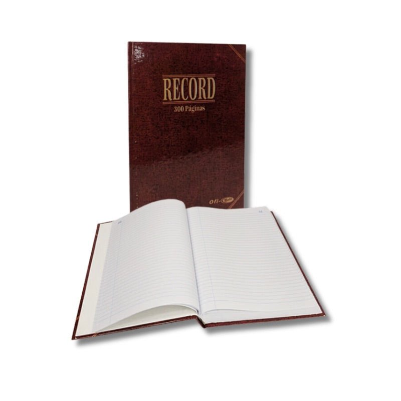 Libro Record de 300 páginas de Ofi-Nota, ideal para llevar registros detallados.