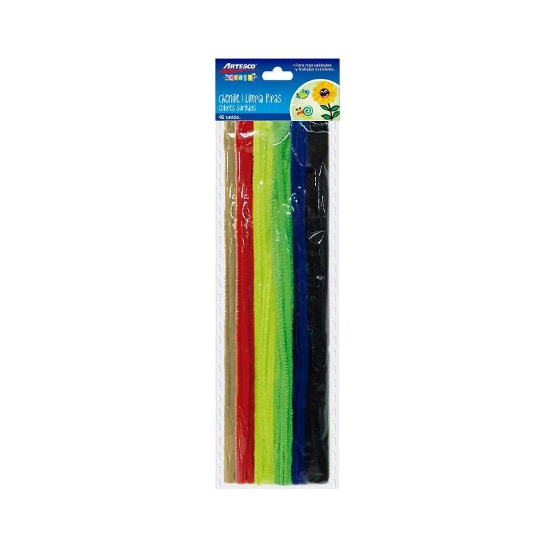 Limpia pipa 12" surtido 48/1 Bls, Artesco