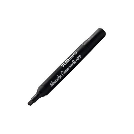 Marcador Negro Permanente 420 Punta Biselada - Pelikan