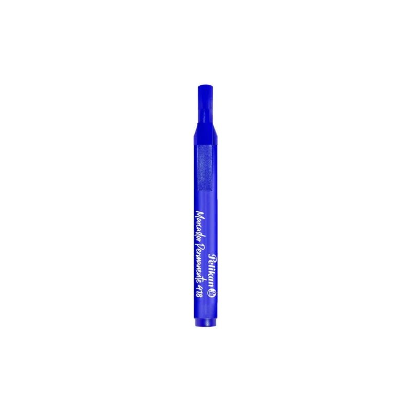 Marcador Permanente Azul 418 Punta Biselada - Pelikan