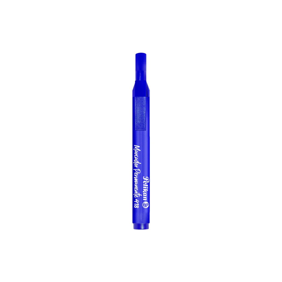 Marcador Permanente Azul 418 Punta Biselada - Pelikan