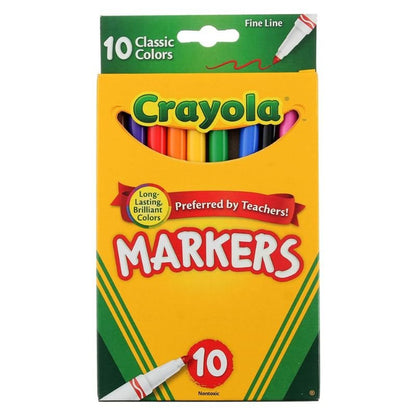 Marcadores clásicos punta fina Crayola Officemate