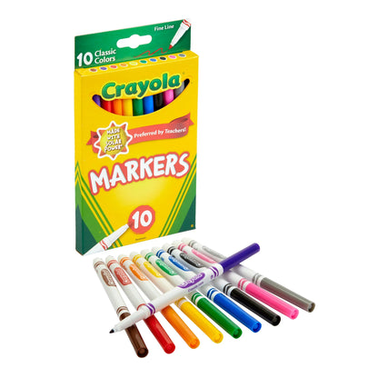 Marcadores clásicos punta fina Crayola Officemate
