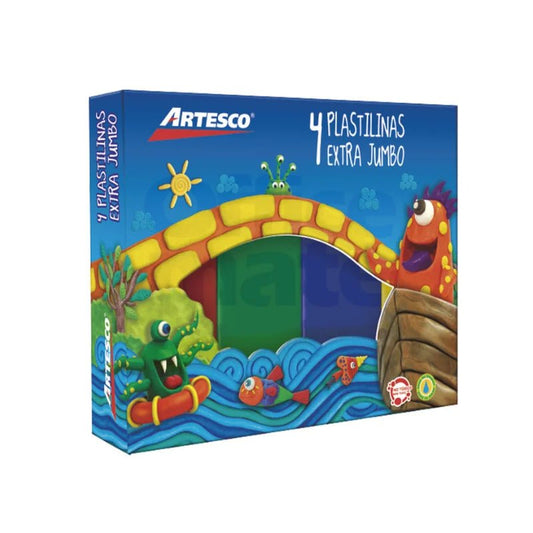 Masilla extra jumbo x4 colores variados marca Artesco - Officemate