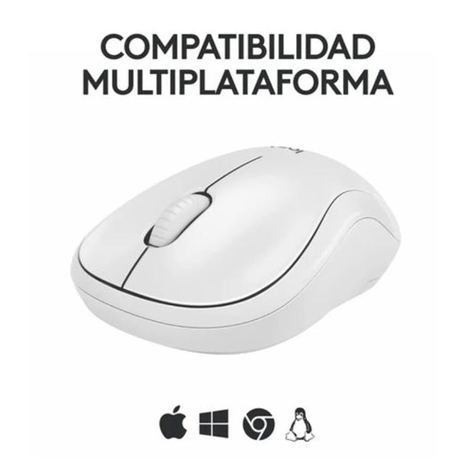 Mouse inalámbrico Logitech M220 color blanco, con clics silenciosos, diseño ergonómico y batería de 18 meses. ¡Disponible en Officemate!