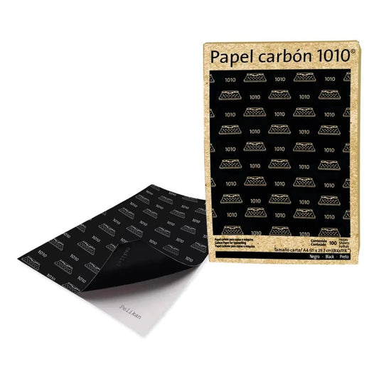Papel carbón negro Pelikan tamaño carta 8.5x11 caja con 100 hojas para copias múltiples en Officemate