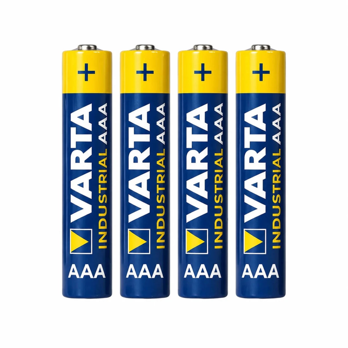 Pilas AAA Varta Longlife 1.5V, pack de 4 unidades, en su empaque original. Disponible en Officemate República Dominicana.
