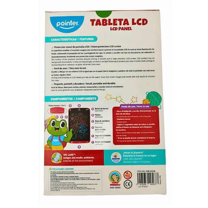 Pizarra mágica LCD de 10 pulgadas con lápiz para niños - Pointer - Officemate