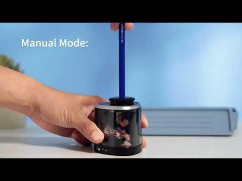 Sacapuntas eléctrico Tenwin, diseño compacto y moderno, ideal para hogar, oficina y escuela. Disponible en Officemate.