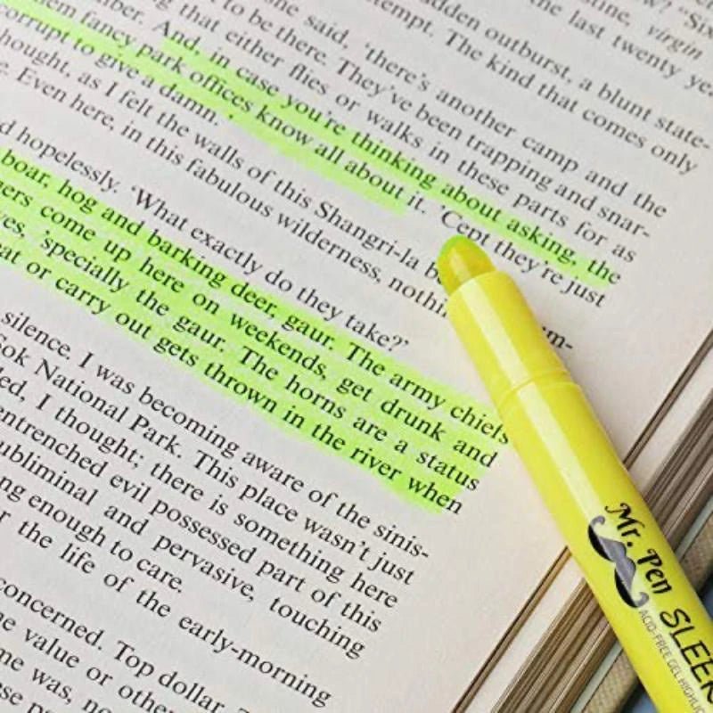 Resaltador amarillo en gel especial para Biblia, de Mr. Pen, disponible en Officemate