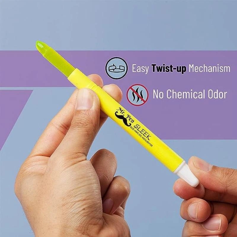 Resaltador amarillo en gel especial para Biblia, de Mr. Pen, disponible en Officemate