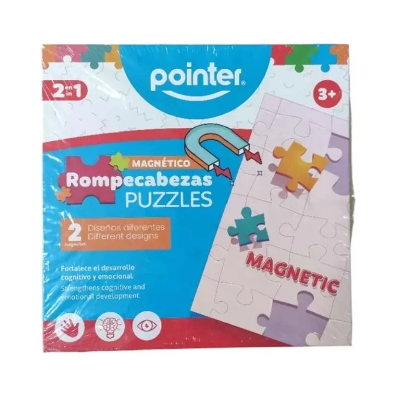 Rompecabezas magnético 2 en 1 de Pointer con 2 diseños, ideal para niños - Officemate