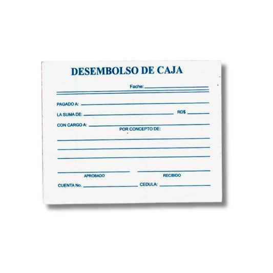 Talonario de desembolso de caja chica de WD. Ideal para gestionar pagos y mantener un registro claro y organizado. ¡Compra ahora en Officemate!