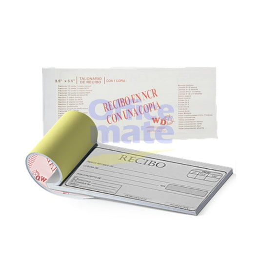 Talonario de recibo autocopiativo (NCR) con una copia de WD. Ideal para negocios y oficinas. Profesional y fácil de usar. ¡Compra ahora en Officemate!