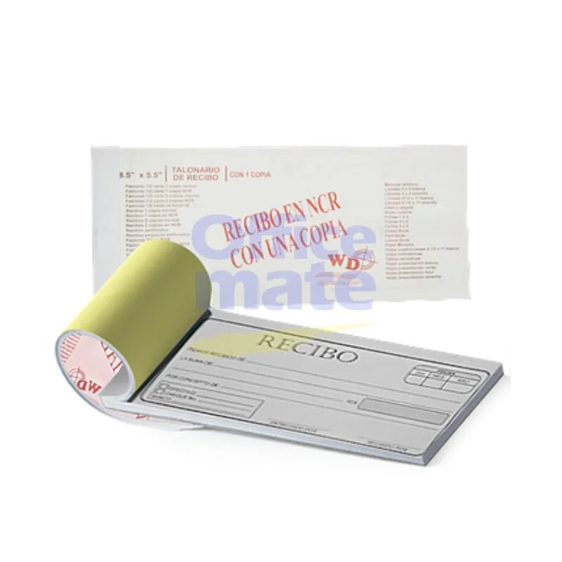 Talonario de recibo autocopiativo (NCR) con una copia de WD. Ideal para negocios y oficinas. Profesional y fácil de usar. ¡Compra ahora en Officemate!