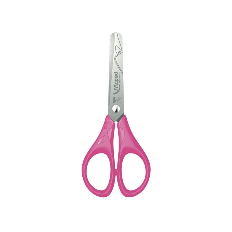 Tijera 5 pulgadas Essential Pulse Rosado de Maped para oficina y manualidades