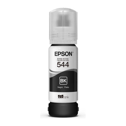Botella de tinta Epson 544 negra original de 65 ml para impresoras EcoTank, vista frontal