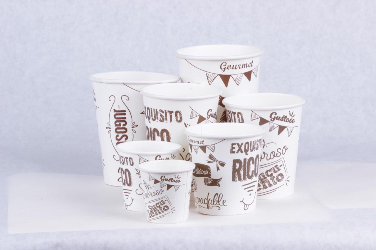 Vasos para café Hot Cup 4oz, 24 Paguete de 50 ud. Biodegradables.